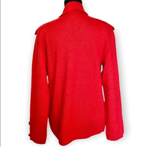 Celine women’s vintage double breasted wool sweater blazer 80’s size XL colorful - Picture 9 of 15